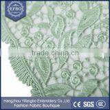 2016 Nigerian Style Dress Bridal Lace Mint Green Flower Texture Stones Lace 100 Polyester African Guipure Lace thumbnail-3