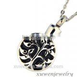 Black Enamel Tree of Life 316l Stainless Steel Cremation Pendant Keepsake Items