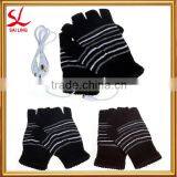 Heated Winter Gloves Hand Warmer Gloves USB Wool Fingerless thumbnail-1
