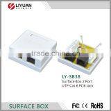 LY-SB38 Surface Wall Mount Box Transfer Box Rj45 Cate 6 Network Box Wall Mounted