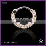 Attractive Design Round Paved Gems Septum Piercing thumbnail-3