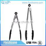 Food Grade Stainless Steel Silicone Kitchen Locking Tongs , Food Tongs, BBQ Tongs thumbnail-5
