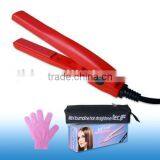 Mini Tourmaline Hair Straightener (LOOF #199) Red / Hair Straightener / Hair Tools thumbnail-1