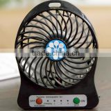 3 speed control portable electric led mini USB desk fan for student
