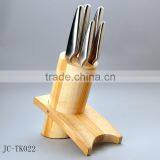 Hot Selling 6pcs Kitchen Knife Set With Pine Wooden Block