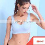 Summer Style Women Stretch Athletic Vest Gym Fitness Sports Bra No Rims Full Cup Padded Bras Colorful Plus Size Tops thumbnail-2