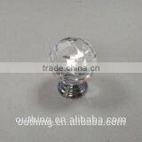 Kitchen and Bathroom Cabinet Furniture High Quality Fancy Chrome Base Glass Crystal Knobs thumbnail-3