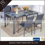 Modern Furniture Glass Kitchen Dining Dinette Top Dining Set 6 Person Dining Table and Chairs Set