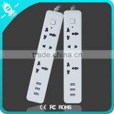Wholesale UL/BS/AUS/GS 4 Outlet USB Power Strip/ Individual Switch With 3-usb Output
