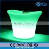 2016 New Products Illuminated Glowing Rgb Colors Decorative Bar and Party Plastic Ice Bucket