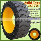 Top Quality 17.5-25 Solid Tyres With Rims & Holes thumbnail-1