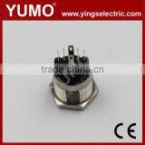 LA19 Series IP65 6 Pin Terminal 5A/250VAC Stainless Metal Push Button With Connector Metal Push Button Socket Base thumbnail-3