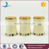 Wholesale Ceramic Modern Dot Decal Storage Jars With Wooden Lid thumbnail-1