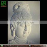 Hand Carved White Marble Religious Relief Sculpture thumbnail-1