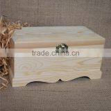 Natural Antique Pine Wood Jewelry Storage Box thumbnail-1