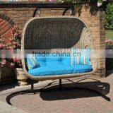 Garden Furniture Outdoor Round Wicker Hanging Swing Egg Chair thumbnail-1