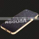 2017 Luxury 24k Gold Plating Housing With Genuine Leather for IPhone 5 5S thumbnail-6