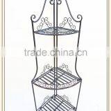 2014 New design wrought iron bathroom corner shelf