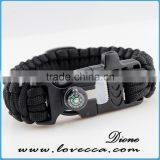 Military Color Emergency Survival 550 Paracord Braided Bracelet Manufacturer thumbnail-2