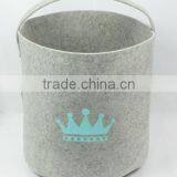 Fashional Grey Felt Magazine Newspaper Storage Basket(Medium) thumbnail-1