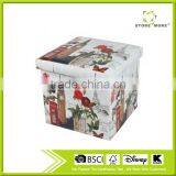 Home Storage Ottoman,Collapsible Storage Bench Seat thumbnail-1