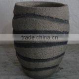 Lightweight-planter/Round Tall Light Cement Planter for Garden Pots thumbnail-1