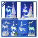 Clear Bright Christmas Deer Statue Christmas Reindeer With LED Light thumbnail-2