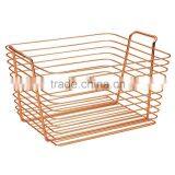Kitchen Pantry Bath Wire Basket Tote With Handle thumbnail-2