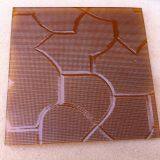 Red,Black,White,Yellw Color Pattern Glass Mirror With ISO900