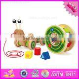 2016 Hot Sale Baby Wooden Snail Toy, Most Popular Kids Wooden Snail Toy W05B155 thumbnail-1