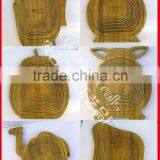 New Product for 2015 Bamboo Collapsible Folding Basket thumbnail-1