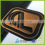 High Quality Yellow Cotton Deocration 2015 Custom Embroidery Leather Patch