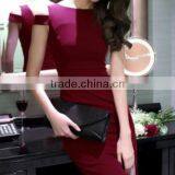 Sexy Strapless Sleeveless Dress Bag Hip Asymmetry/Asymmetric Bag Hip Skirt thumbnail-1