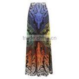 High Quality Printed Ladies Long Silk Skirt thumbnail-2