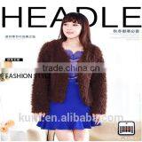 Women Winter Boy Friend Style Faux Fur Coats Fashion Plush Over Coat for Wholesale thumbnail-2