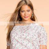 Allover 7xl Plus Size Fat Women's Clothing off Shoulder Floral Blouse thumbnail-5