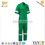 green short sleeve taped cotton workwear coverall