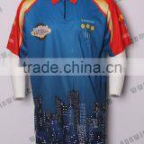 Fashional Design Sublimation Printing Custom Dry Fit Sublimation Print Dart Shirts Men Jersey thumbnail-3