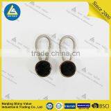 Removable Metal Button Collar Extenders With Spring for Shirts/jeans/trousers With Black Crystal Mounted thumbnail-3
