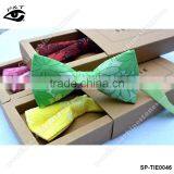 9 Colors 12x6 CM Flower Embroideried Jacquard Party Bow Tie Silk Bowtie for Men thumbnail-1