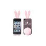 Best Apple Rabito IPhone 4G Cell Phone TPU Silicone Case With Rabbit Tail thumbnail-1