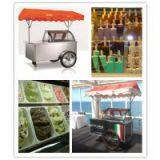 Ice Cream Mobie Car/gelato Dispaly Tricycle/popsicle Push Carts(CE)