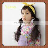 Baby Knotted Cotton Children Bow Latest Design Band Cute Hairbands Headbands for Girls Baby Bow Yellow Headbands Accessories thumbnail-1
