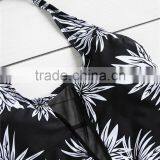 Custom Printed Swimwear Black Tan Mesh Cutout One Piece Swimsuit thumbnail-4