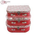 Medium-sized Personality Paperboard Customize Design Cute Suitcase Whole Printing Gift Boxes With Handle