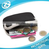 Rectagular Shape Cheap Custom Image Printed Black Kids Small Neoprene Card Pouch Coin Purse Bag