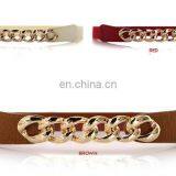 BT0639 Fashion Candy Color PU Leather Alloy Buckle Graceful Women Belt for Dress Cheap Dress Belts thumbnail-3