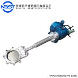 Low Pressure Motorized Flanged Type Cast Iron Knife Gate Valve With Electric Actuator