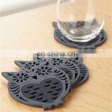 Professional Portable Coffee Cup Glass Drink Felt Coaster Coasters With Holder thumbnail-3