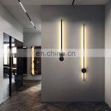 Modern Black Gold Small Minimalist Indoor Bed Light Living Room Decorative Led Wall Lamp thumbnail-4